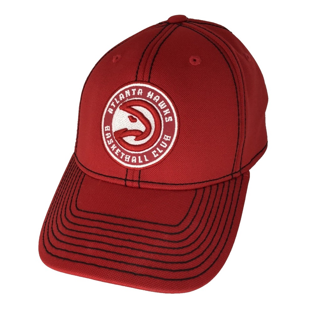 Adidas Atlanta Hawks Hat Men L/XL Red NBA Basketball FitMax 70 Cap
